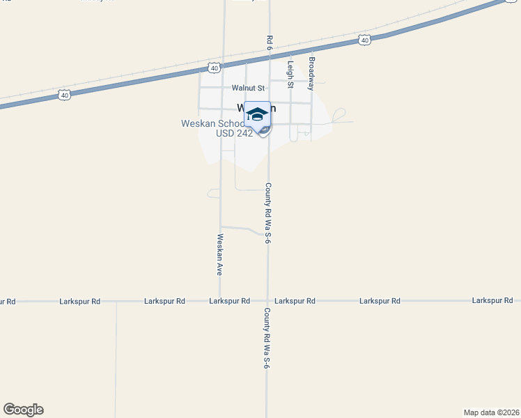 map of restaurants, bars, coffee shops, grocery stores, and more near 249 Coyote Boulevard in Weskan