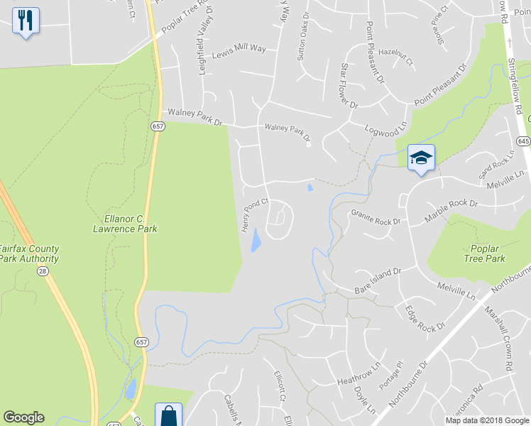 map of restaurants, bars, coffee shops, grocery stores, and more near 4846 Autumn Glory Way in Chantilly