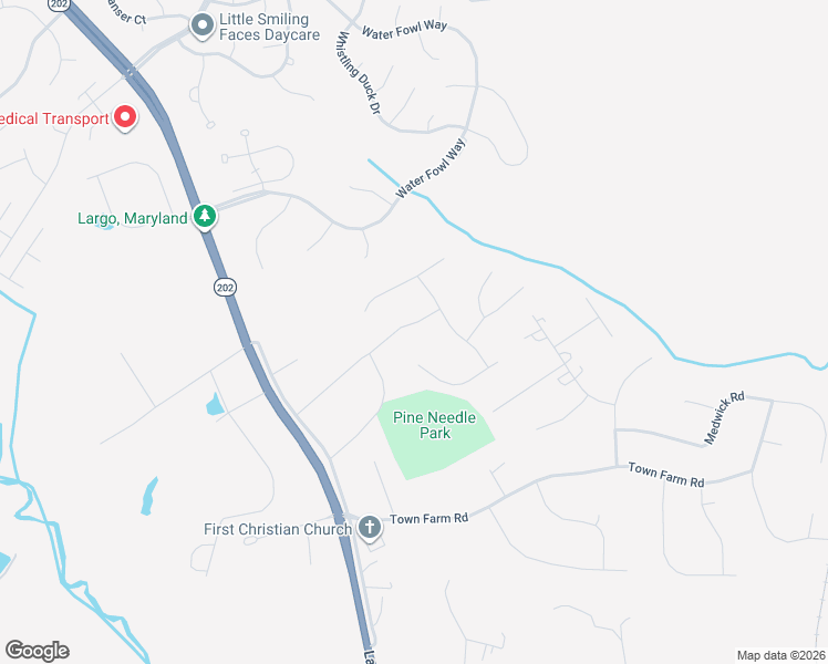 map of restaurants, bars, coffee shops, grocery stores, and more near 13613 Hollow Log Drive in Upper Marlboro