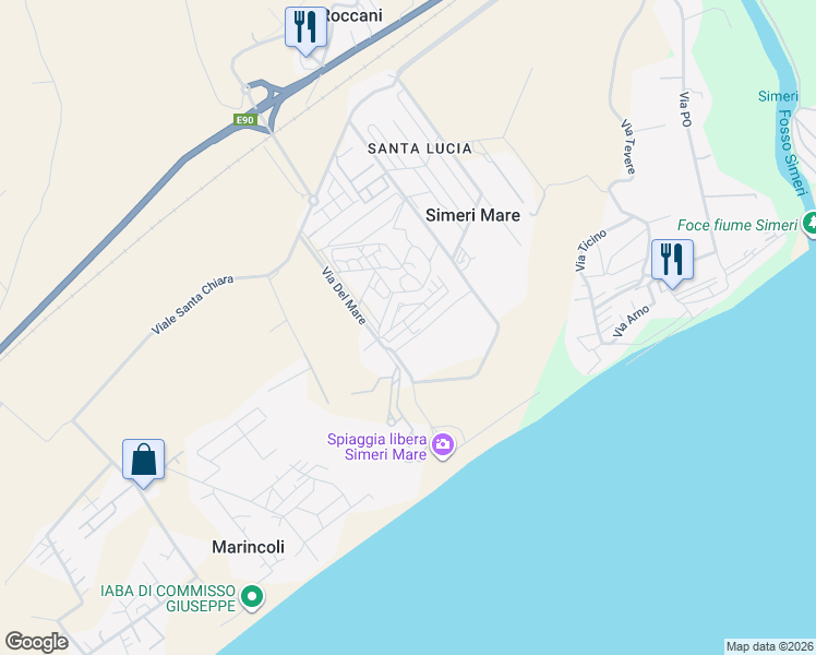 map of restaurants, bars, coffee shops, grocery stores, and more near 31 Villaggio Maestrale in Provincia di Catanzaro