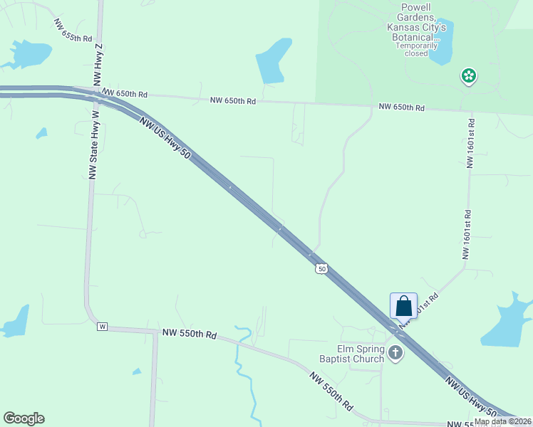 map of restaurants, bars, coffee shops, grocery stores, and more near 1609 Northwest US Highway 50 in Kingsville