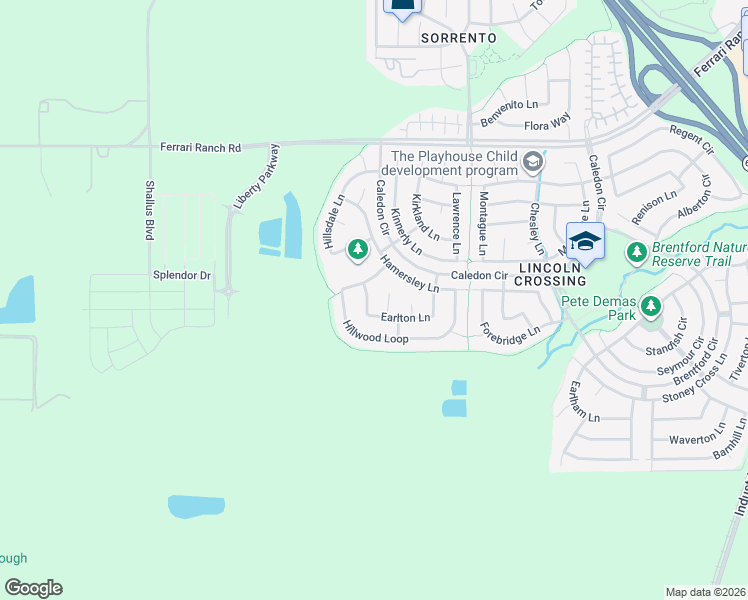 map of restaurants, bars, coffee shops, grocery stores, and more near 1181 Earlton Lane in Lincoln