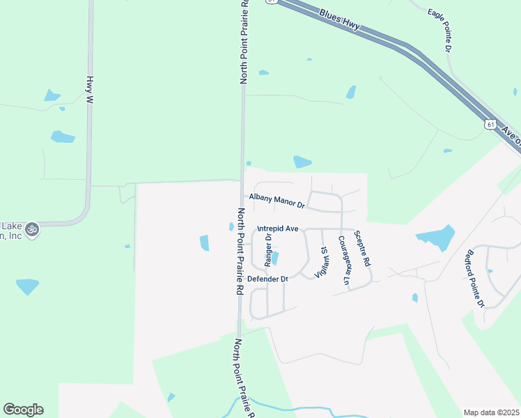 map of restaurants, bars, coffee shops, grocery stores, and more near 104 Albany Manor Drive in Foristell