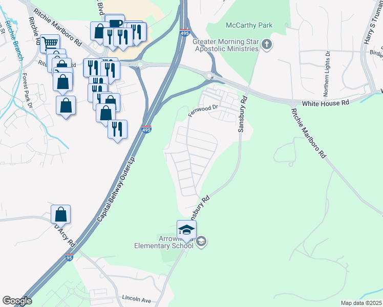 1901 Fernwood Drive, Capitol Heights MD Walk Score