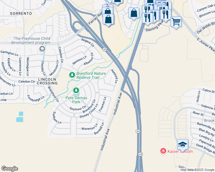 map of restaurants, bars, coffee shops, grocery stores, and more near 1182 Somersworth Lane in Lincoln