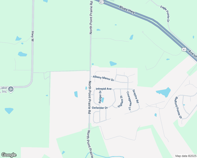 map of restaurants, bars, coffee shops, grocery stores, and more near 104 Albany Manor Drive in Foristell