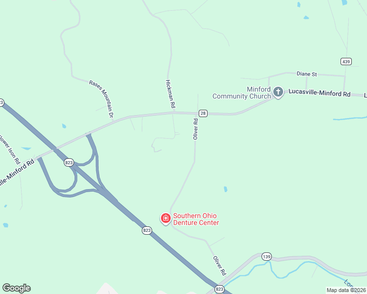 map of restaurants, bars, coffee shops, grocery stores, and more near 139 Parsons Road in Minford