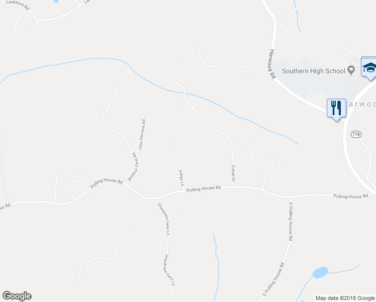 map of restaurants, bars, coffee shops, grocery stores, and more near 4435 Indigo Lane in Harwood
