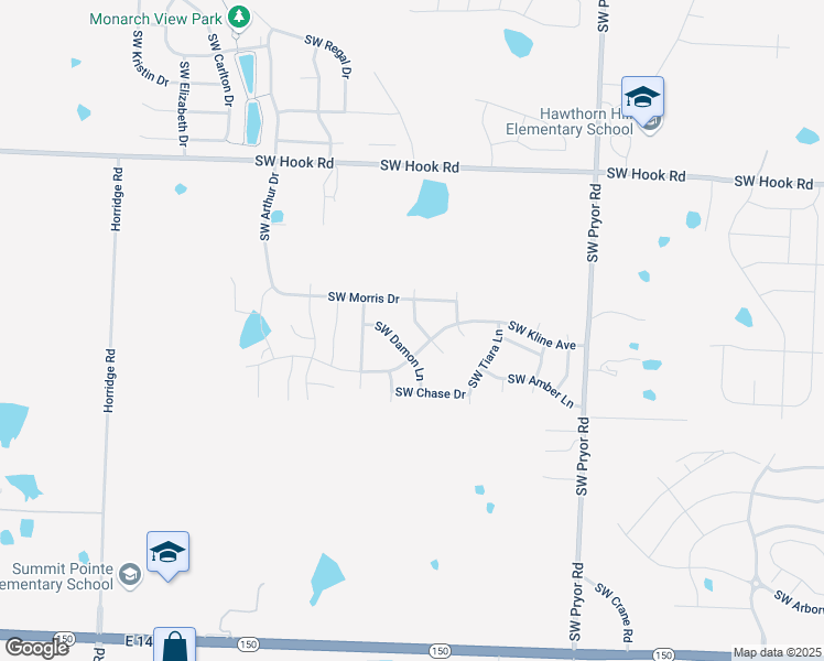 map of restaurants, bars, coffee shops, grocery stores, and more near 3112 Southwest Laura Lane in Lee's Summit