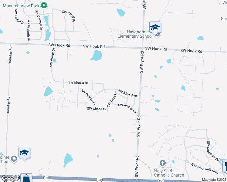 map of restaurants, bars, coffee shops, grocery stores, and more near 3116 Southwest Tiara Lane in Lee's Summit