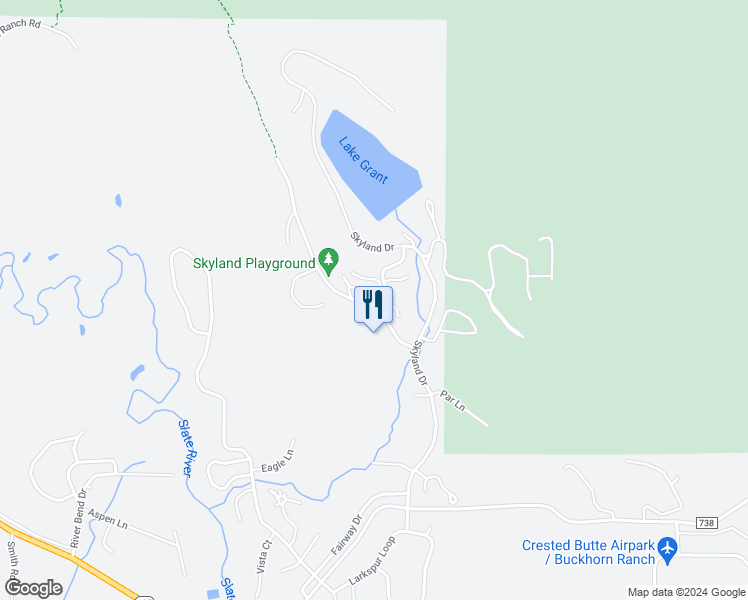 map of restaurants, bars, coffee shops, grocery stores, and more near 350 Country Club Drive in Crested Butte