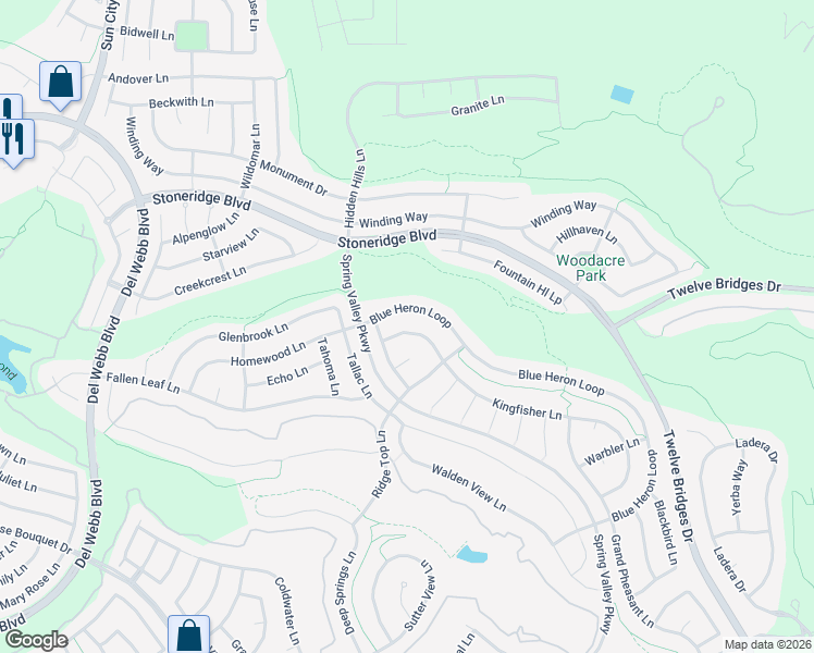 map of restaurants, bars, coffee shops, grocery stores, and more near 2262 Kingfisher Lane in Lincoln