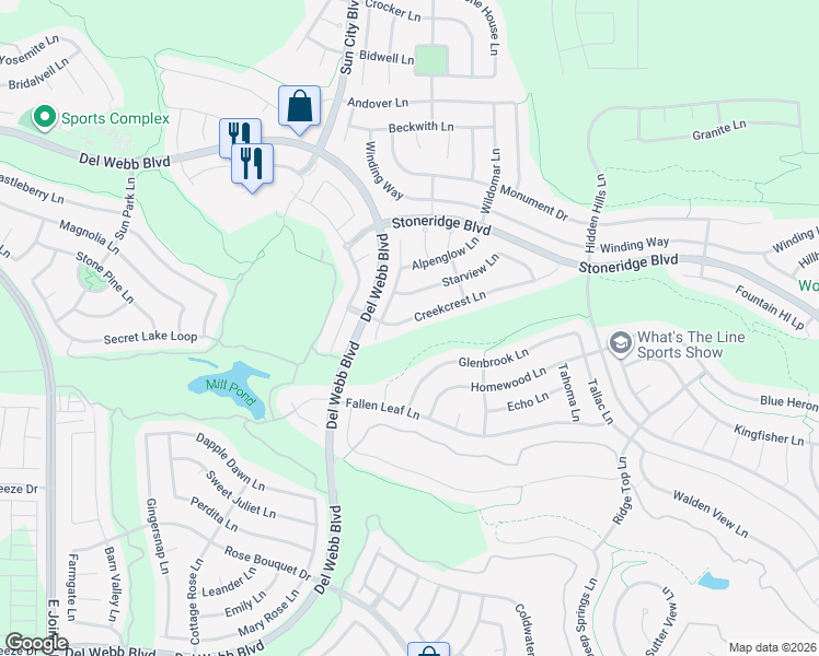map of restaurants, bars, coffee shops, grocery stores, and more near 1757 Creekcrest Lane in Lincoln