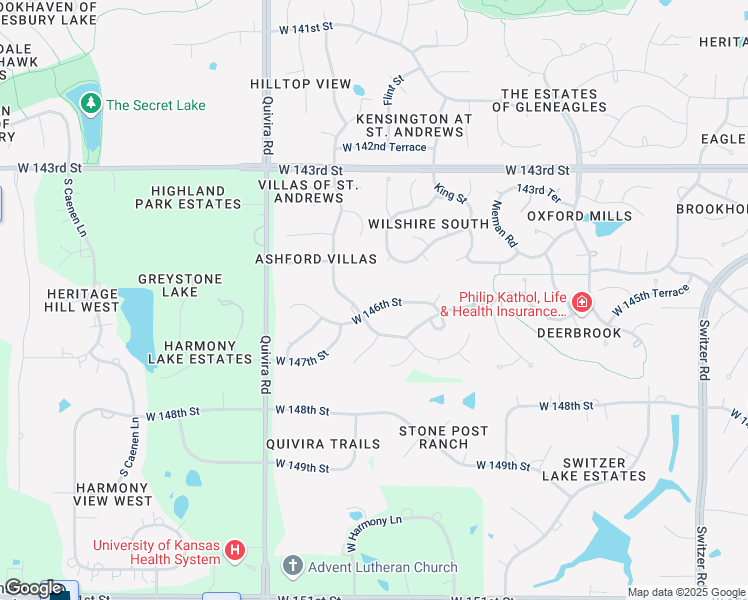 map of restaurants, bars, coffee shops, grocery stores, and more near 11476 West 146th Street in Olathe