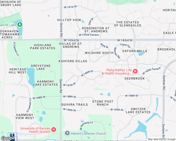 map of restaurants, bars, coffee shops, grocery stores, and more near 11476 West 146th Street in Olathe