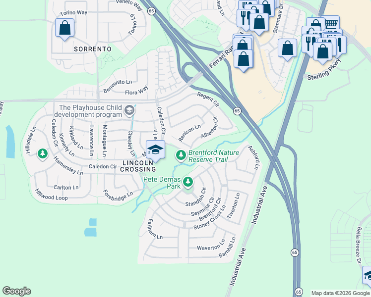 map of restaurants, bars, coffee shops, grocery stores, and more near 1401 Rossmere Lane in Lincoln