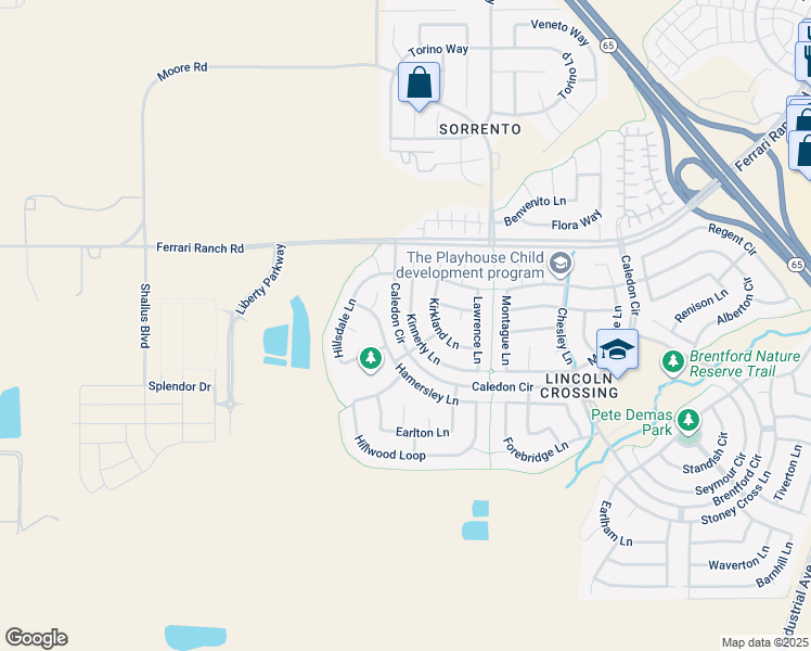 map of restaurants, bars, coffee shops, grocery stores, and more near 1078 Kinnerly Lane in Lincoln