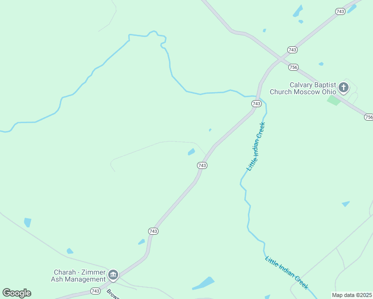 map of restaurants, bars, coffee shops, grocery stores, and more near 2901 Ohio 743 in Moscow
