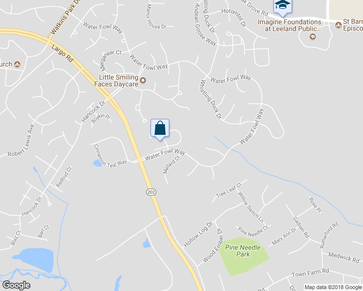 map of restaurants, bars, coffee shops, grocery stores, and more near 2401 Baikal Loop in Upper Marlboro