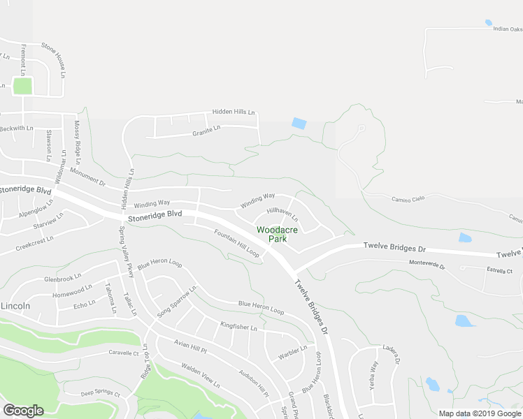 map of restaurants, bars, coffee shops, grocery stores, and more near 1260 Hillhaven Lane in Lincoln