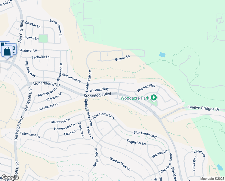 map of restaurants, bars, coffee shops, grocery stores, and more near 2357 Winding Way in Lincoln