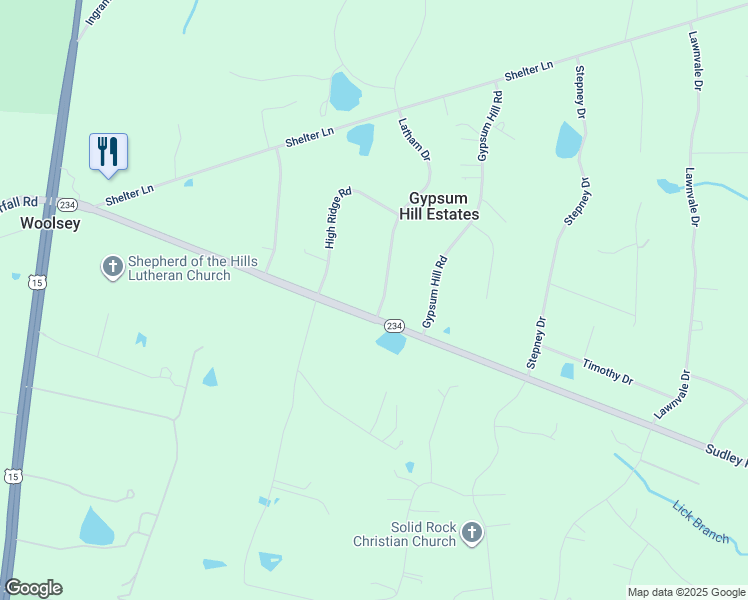 map of restaurants, bars, coffee shops, grocery stores, and more near 4032 Latham Drive in Haymarket