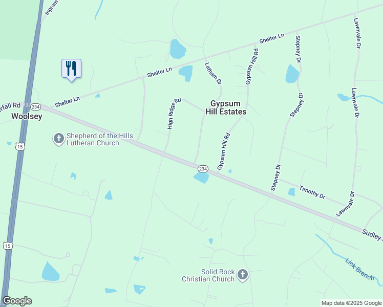 map of restaurants, bars, coffee shops, grocery stores, and more near 4032 Latham Drive in Haymarket