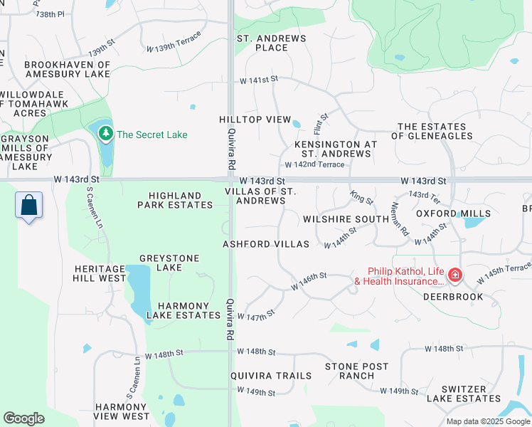 map of restaurants, bars, coffee shops, grocery stores, and more near 14386 South Garnett Street in Olathe