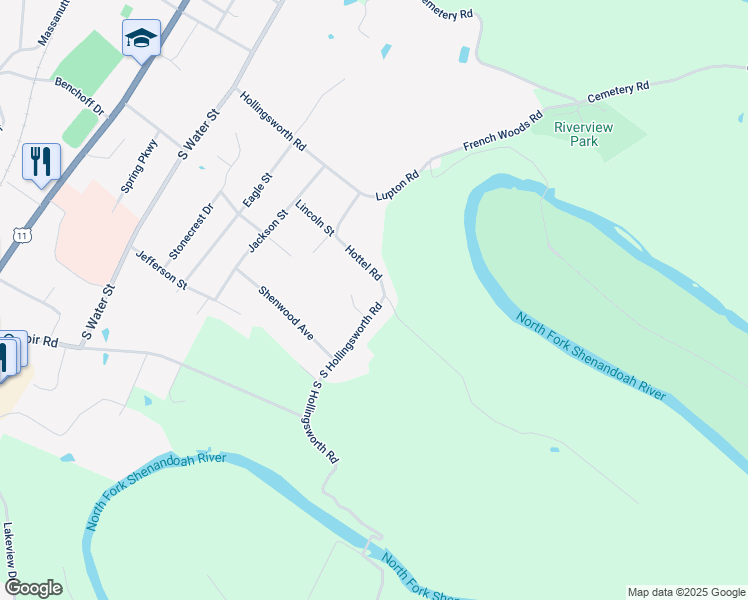 map of restaurants, bars, coffee shops, grocery stores, and more near 686 South Hollingsworth Road in Woodstock