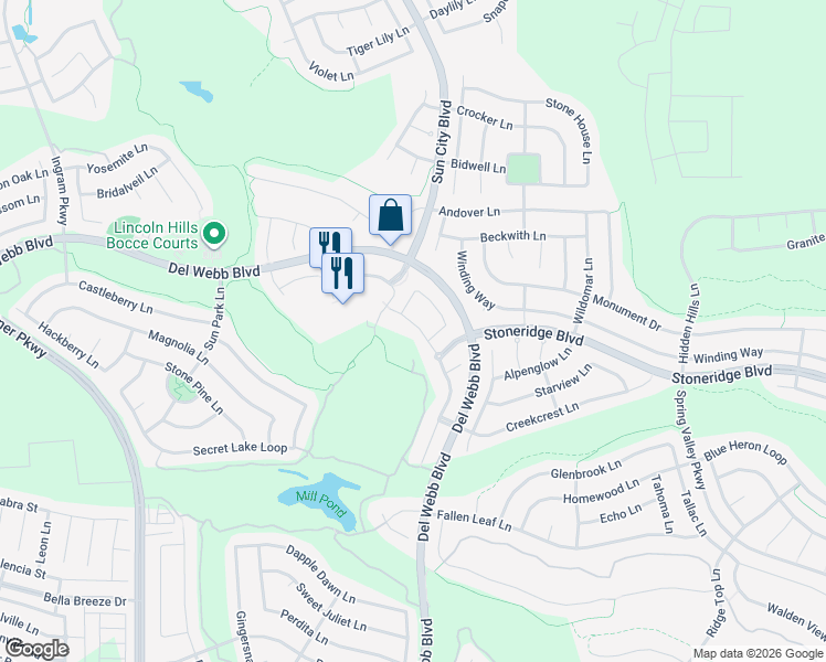 map of restaurants, bars, coffee shops, grocery stores, and more near 1006 Fairway Valley Lane in Lincoln