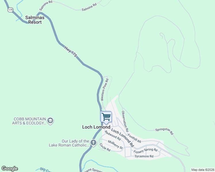 map of restaurants, bars, coffee shops, grocery stores, and more near 11828 Western Pine Road in Loch Lomond