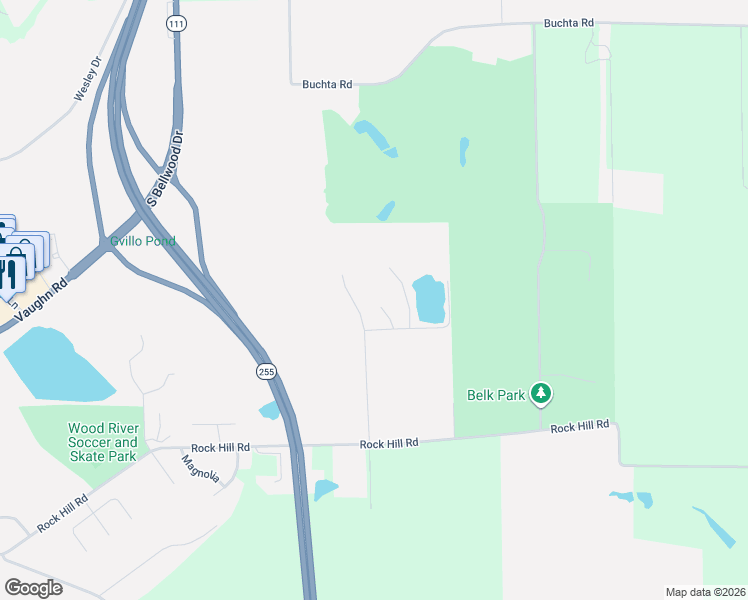 map of restaurants, bars, coffee shops, grocery stores, and more near 5 Jones Way in Wood River