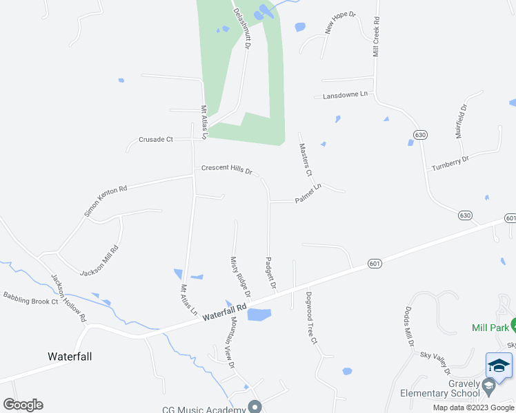 map of restaurants, bars, coffee shops, grocery stores, and more near 4170 Padgett Dr in Haymarket
