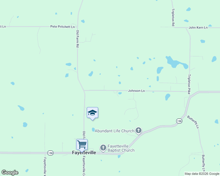 map of restaurants, bars, coffee shops, grocery stores, and more near 207 Johnson Ln in Bedford