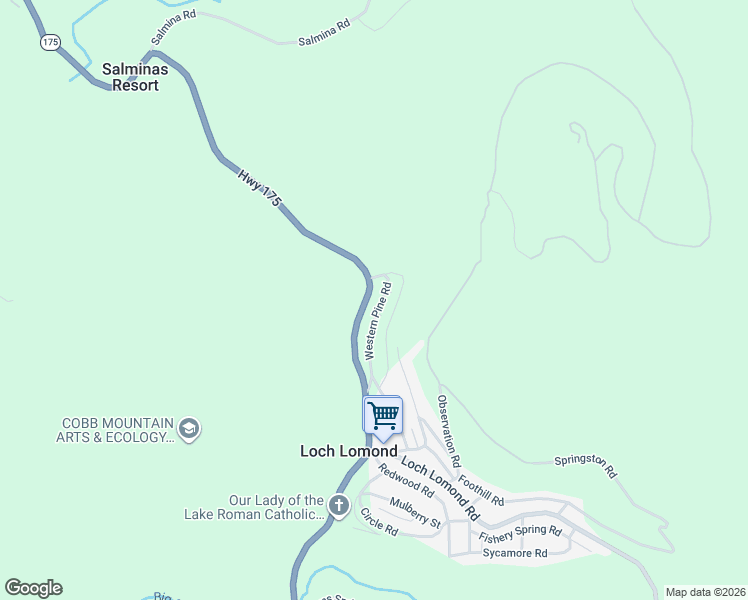 map of restaurants, bars, coffee shops, grocery stores, and more near 11828 Western Pine Road in Loch Lomond