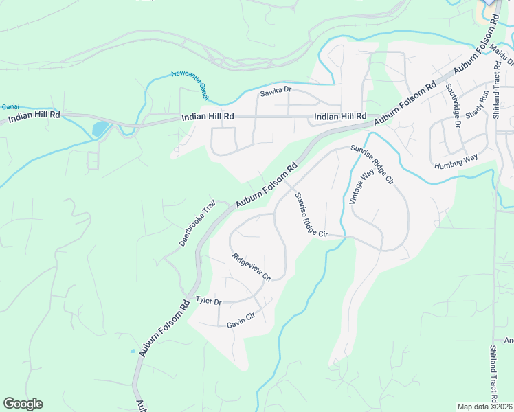 map of restaurants, bars, coffee shops, grocery stores, and more near 1715 Ridgeview Circle in Auburn