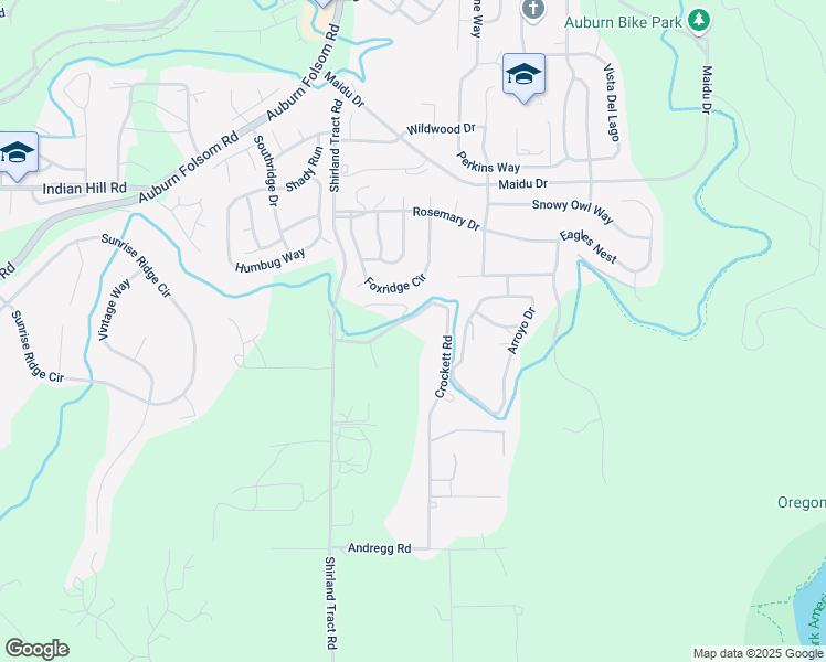 map of restaurants, bars, coffee shops, grocery stores, and more near 1590 Crockett Road in Auburn
