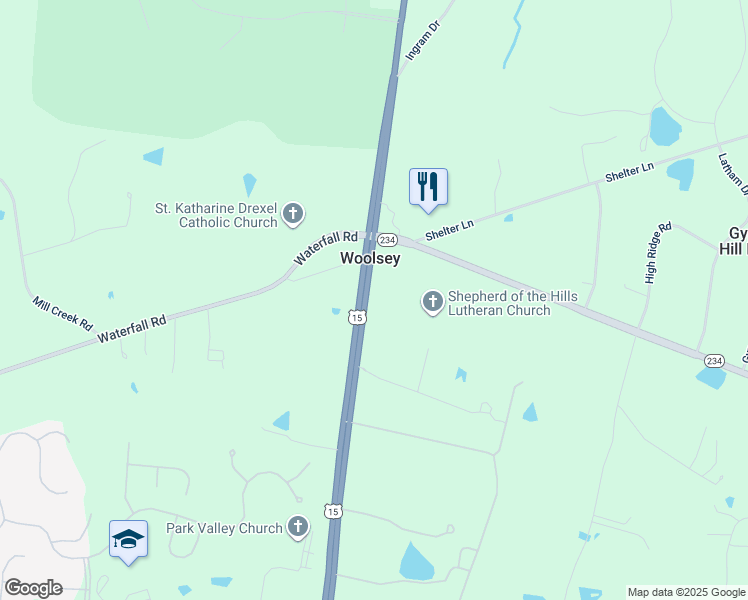 map of restaurants, bars, coffee shops, grocery stores, and more near 4007 James Madison Highway in Haymarket