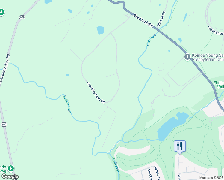 map of restaurants, bars, coffee shops, grocery stores, and more near 5411 Chandley Farm Circle in Centreville