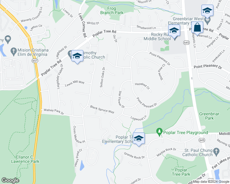 map of restaurants, bars, coffee shops, grocery stores, and more near 4707 Lewis Woods Court in Chantilly