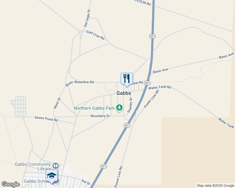 map of restaurants, bars, coffee shops, grocery stores, and more near 109 Laineville Street in Gabbs