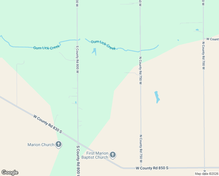 map of restaurants, bars, coffee shops, grocery stores, and more near 7680 W Private Road 775 South in Commiskey