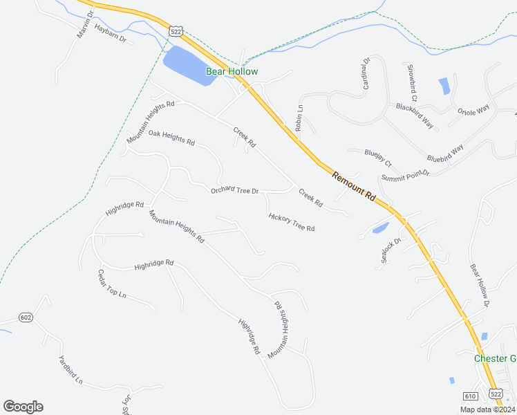 map of restaurants, bars, coffee shops, grocery stores, and more near 44 Hickory Tree Road in Front Royal