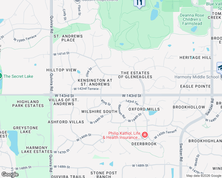 map of restaurants, bars, coffee shops, grocery stores, and more near 16377 Barton Street in Overland Park