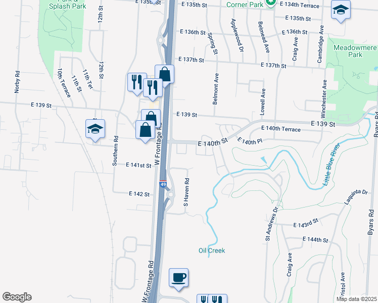 map of restaurants, bars, coffee shops, grocery stores, and more near 14020 Dunoon Street in Grandview
