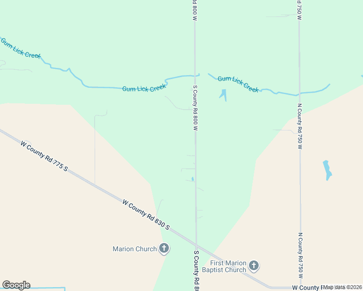 map of restaurants, bars, coffee shops, grocery stores, and more near 7805 South County Road 800 West in Commiskey