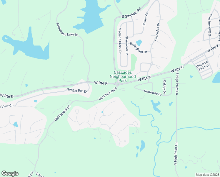 map of restaurants, bars, coffee shops, grocery stores, and more near 7000-7194 Old Plank Road South in Columbia