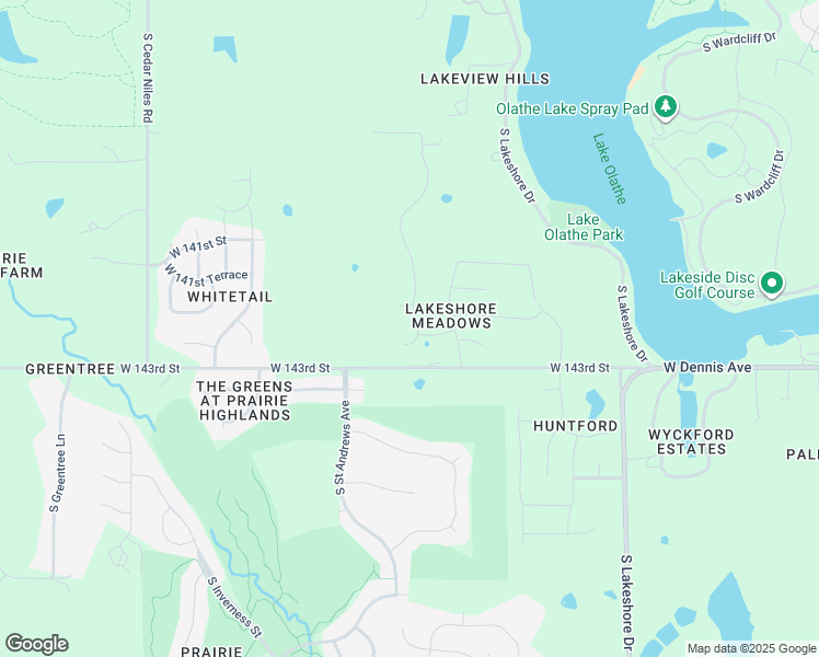 map of restaurants, bars, coffee shops, grocery stores, and more near 14201 South Pickering Street in Olathe