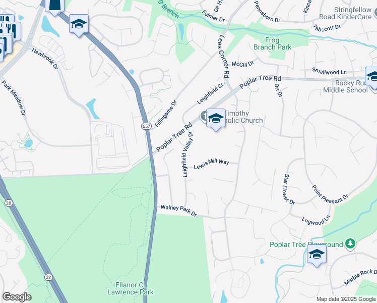 map of restaurants, bars, coffee shops, grocery stores, and more near 13898 Old Nursery Court in Chantilly