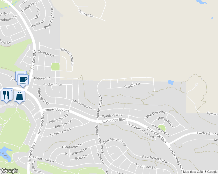 map of restaurants, bars, coffee shops, grocery stores, and more near 892 Rocky Ridge Lane in Lincoln